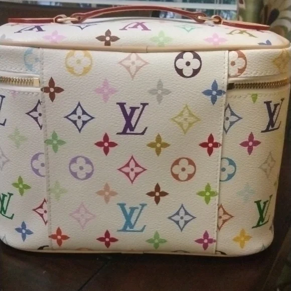 Louis Vuitton White Multicolor Monogram Nice BB Vanity Bag - Picture 5 of 13